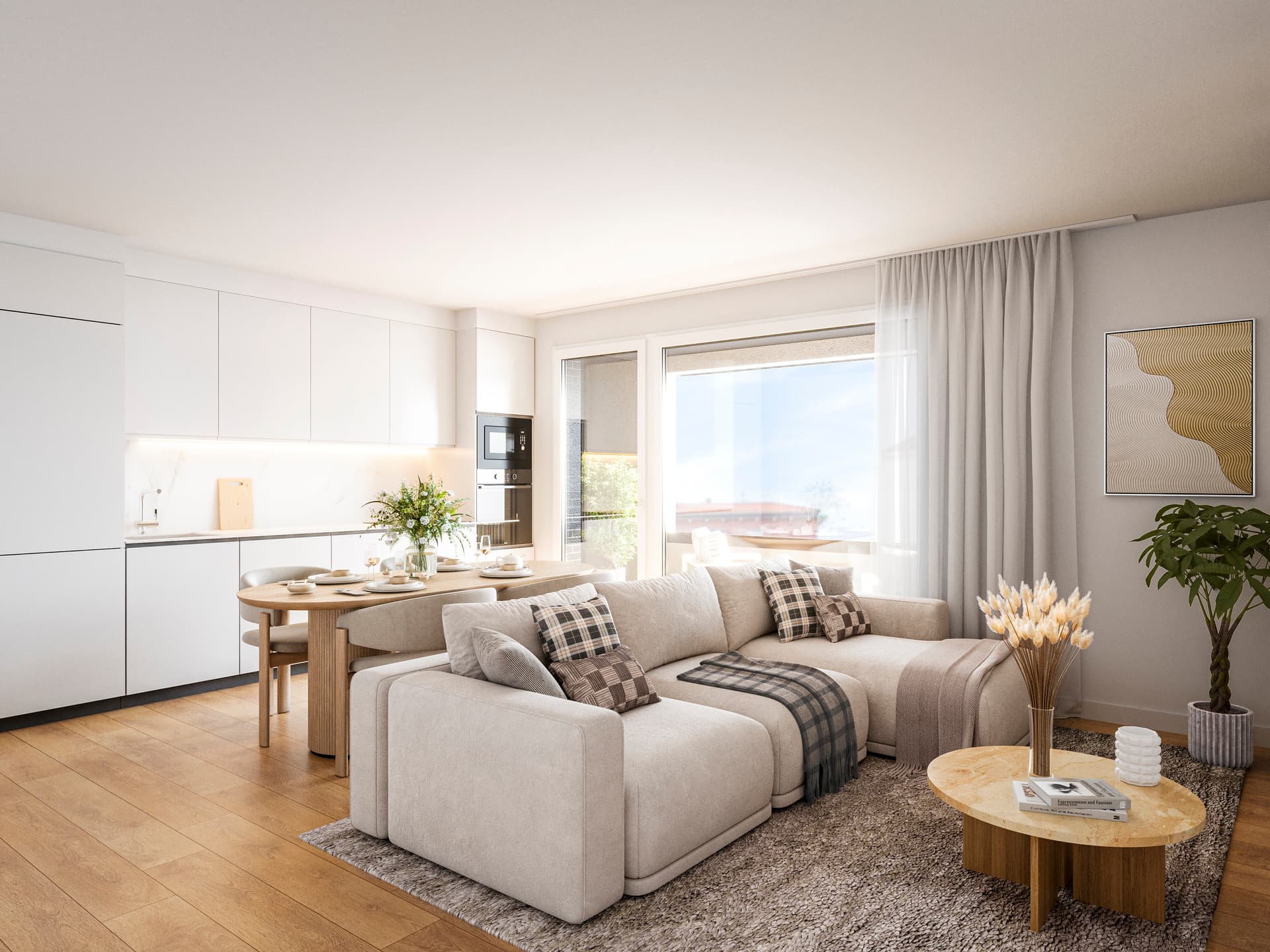 Imagen /content/burlada/Burlada_Portal_1_Tipo_B_Salon-cocina_Final.jpg del proyecto Burlada