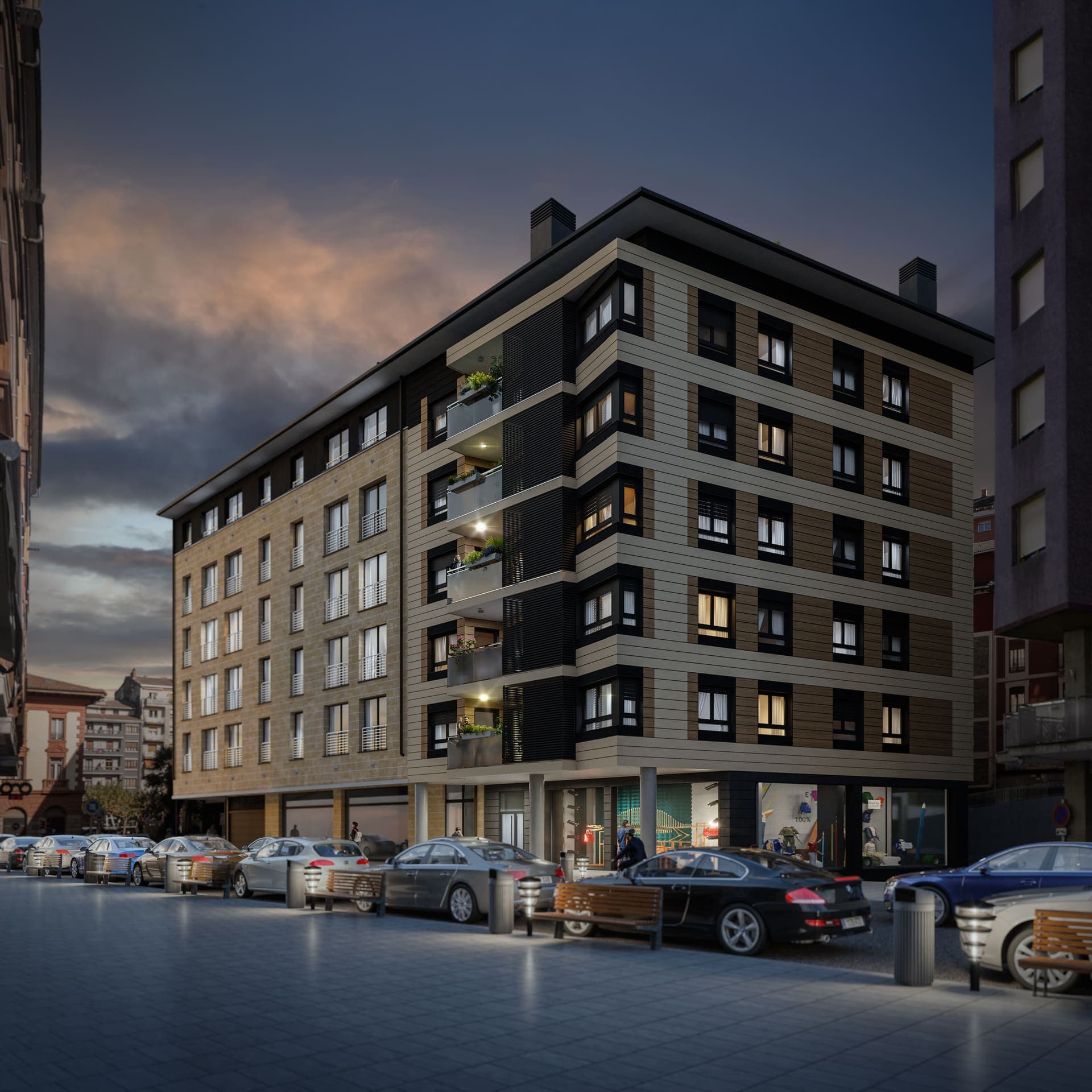 Imagen /content/egogain-eibar/Egogain_Ext_03 Noche.jpg del proyecto Egogain