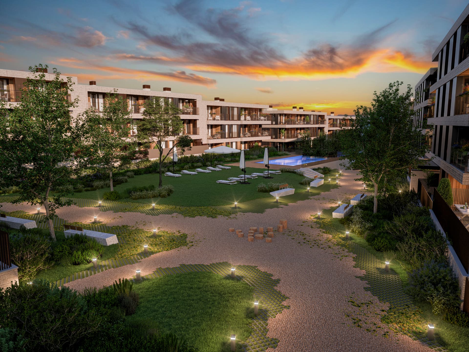 Imagen /content/irun-sancheski/Sancheski_Patio_002_Entrada_Amanecer_Final.jpg del proyecto Sancheski