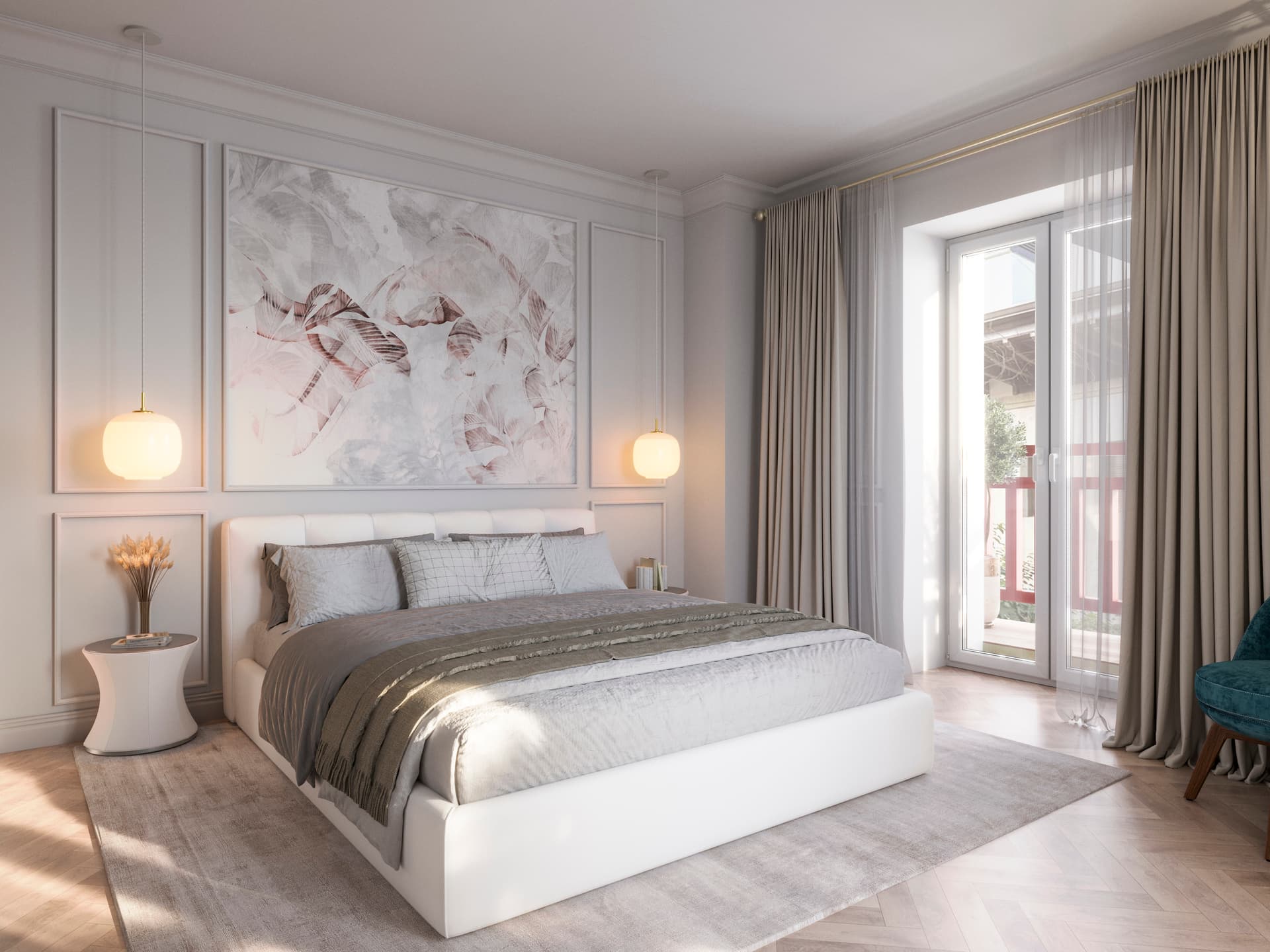 Imagen /content/javier-ugarte-plaza/Ugarte_Dormitorio Norte planta 2ª-001_Final.jpg del proyecto Plaza Javier Ugarte