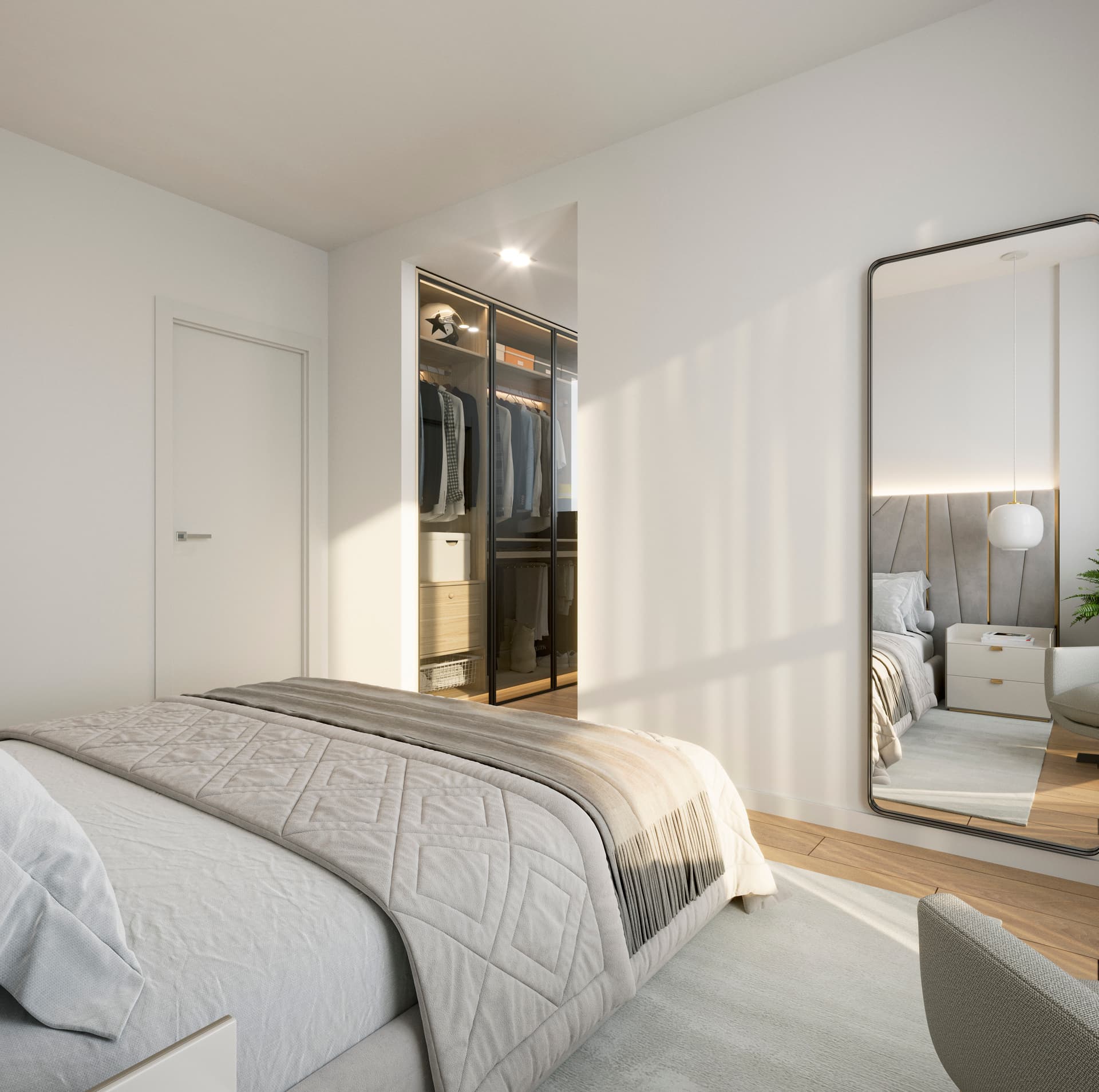 Imagen /content/laredo/Laredo_dormitorio_vestidor_final.jpg del proyecto Adosados Laredo