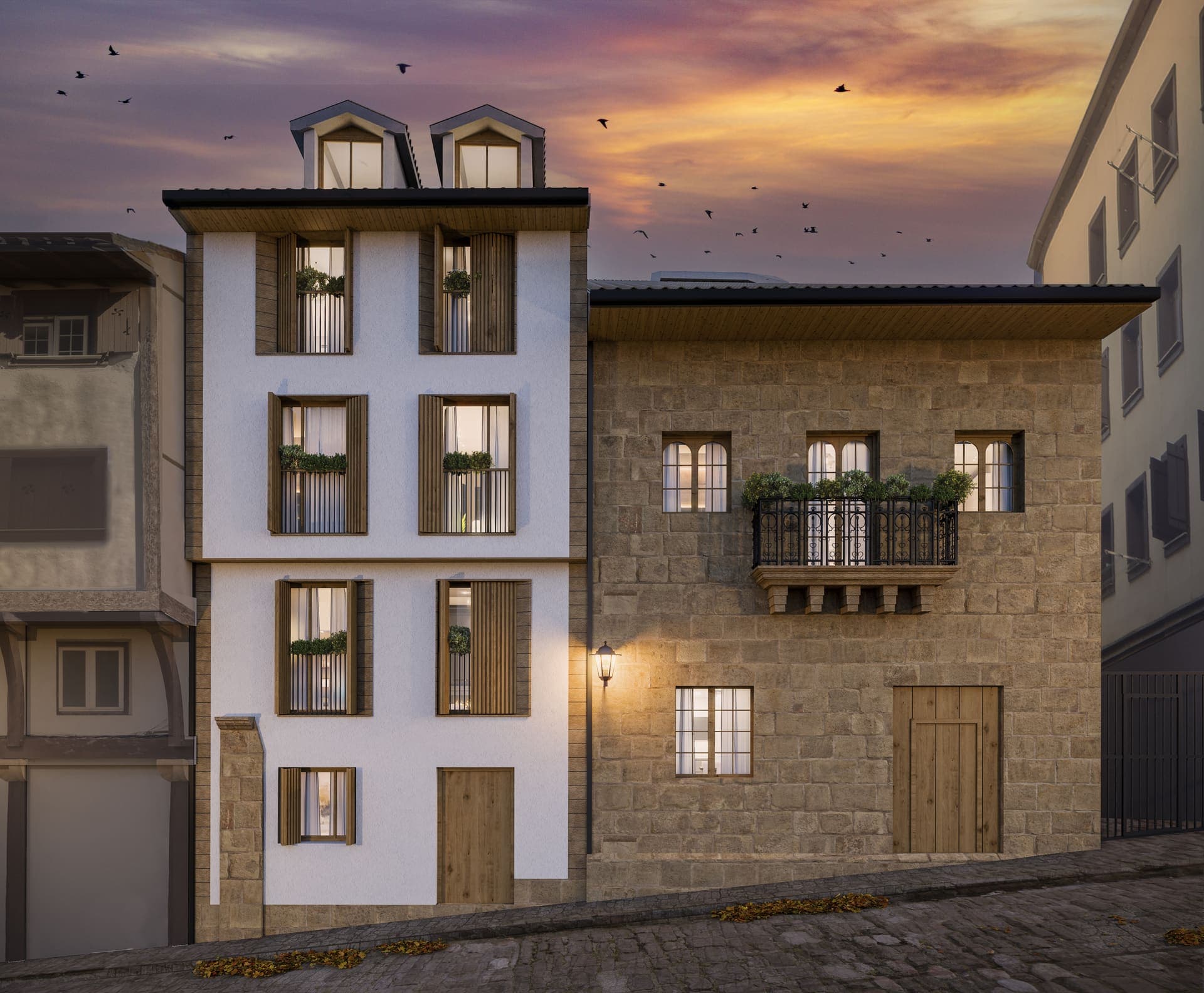 Imagen /content/san-nikolas-hondarribia-gipuzkoa/Calle San Nikolas Nocturna_Final.jpg del proyecto San Nikolas