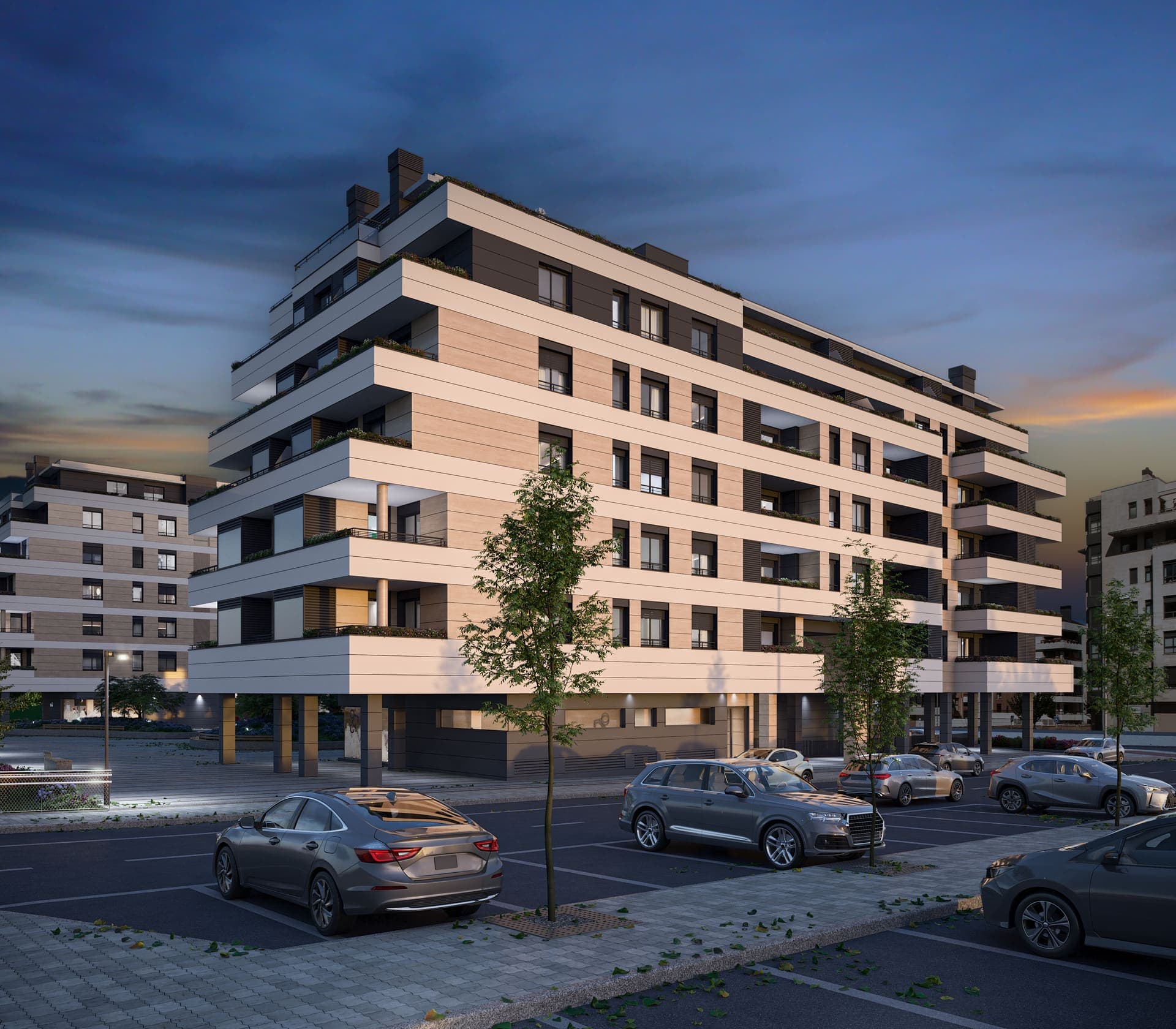 Imagen /content/san-roke-durango-bizkaia/Durango_Este_Calle_Noche_Final.jpg del proyecto San Roke