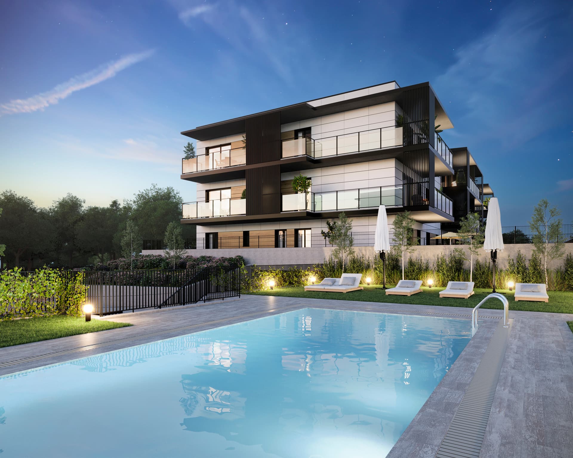 Imagen /content/vallromanes/Vallromanes_Piscina_atardecer_Final.jpg del proyecto Vallromanes